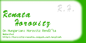 renata horovitz business card